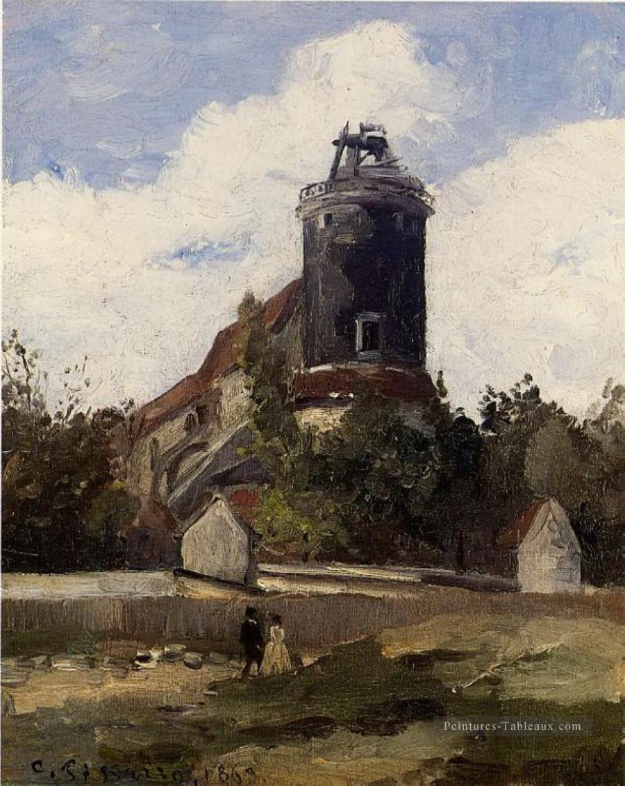 la tour télégraphique de montmartre 1863 Camille Pissarro Peintures à l'huile